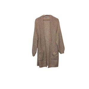 American Eagle Womens Tan Knit Cardigan Sweater With Pockets Size M